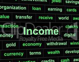 Income Earnings Shows Salaries Revenue And Wage