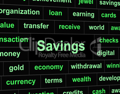 Savings Saved Indicates Financial Investment And Money