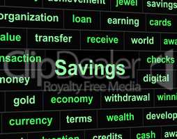 Savings Saved Indicates Financial Investment And Money