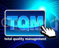 Total Quality Management Represents World Wide Web And Approval