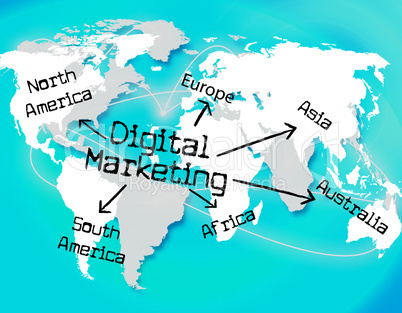 Digital Marketing Indicates Tech Technology And Selling