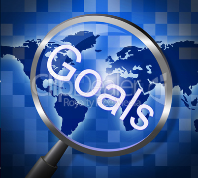 Magnifier Goals Indicates Aspire Inspiration And Magnify