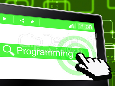 Programming Programmer Represents World Wide Web And Development