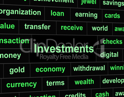 Investments Invest Indicates Portfolio Roi And Investing