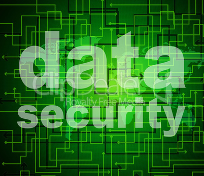 Data Security Shows Protected Restricted And Unauthorized