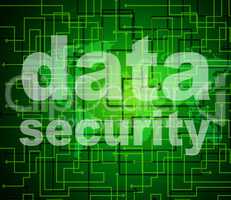 Data Security Shows Protected Restricted And Unauthorized