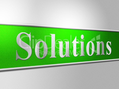Sign Solution Indicates Goal Success And Solving