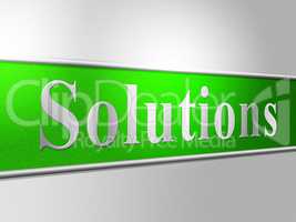 Sign Solution Indicates Goal Success And Solving