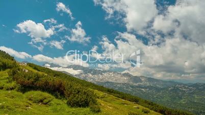 Clouds over the Alps. Time Lapse