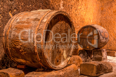 Old Wine Cellar and Barrels