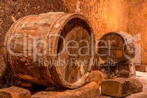 Old Wine Cellar and Barrels