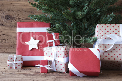 Close Up Of Christmas Tree With Gifts And Presents