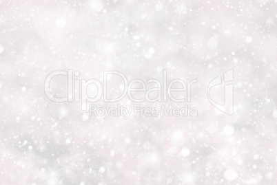 Christmas Background With Snwoflakes And Bokeh, Pink Color