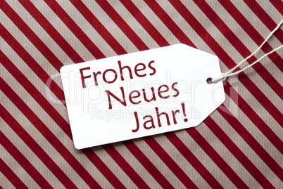 Label On Red Paper, Neues Jahr Means Happy New Year