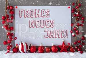 Label, Snowflakes, Christmas Balls, Neues Jahr Means New Year