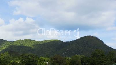 Time lapse of nature panorama, Seychelles island