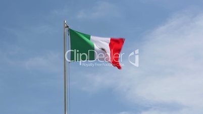 National flag of Mexico on a flagpole