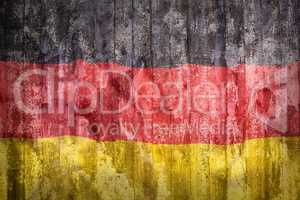 Grunge style of Germany flag on a brick wall