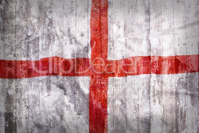 Grunge style of England flag on a brick wall