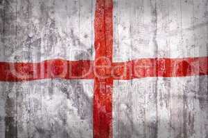 Grunge style of England flag on a brick wall