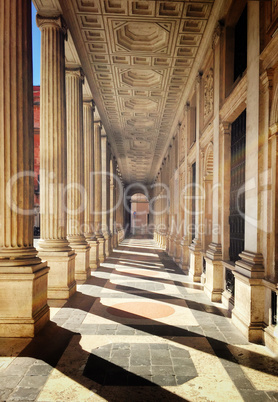 Corridor with colonnade