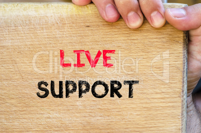Live support text concept