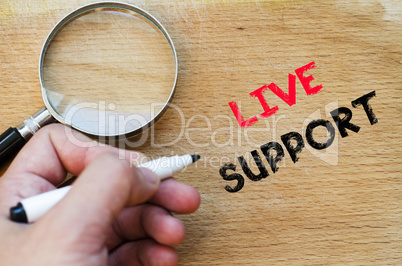 Live support text concept