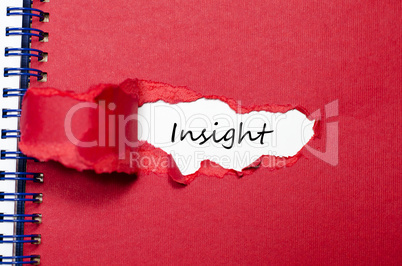 The word insight appearing behind torn paper