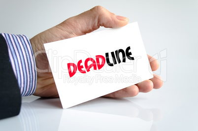 Deadline text concept