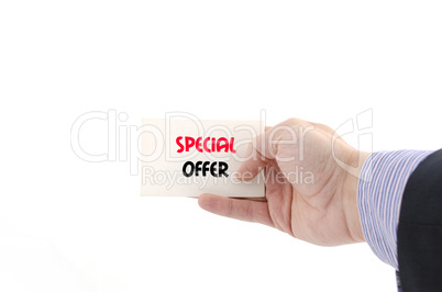 Special offer text concept