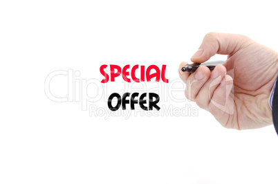 Special offer text concept