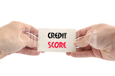 Credit score text concept