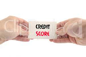 Credit score text concept