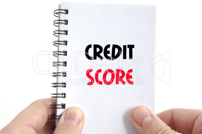 Credit score text concept