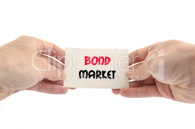 Bond market text concept