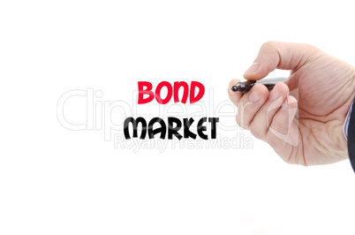 Bond market text concept