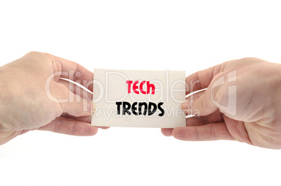 Tech trends text concept