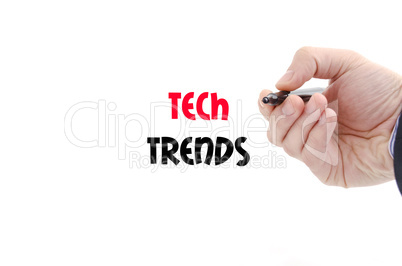 Tech trends text concept