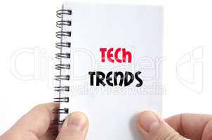 Tech trends text concept