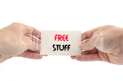 Free stuff text concept