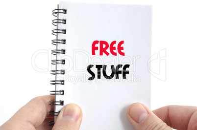 Free stuff text concept