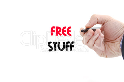 Free stuff text concept