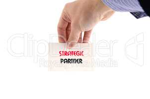 Strategic partner text concept