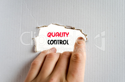 Quality control text concept