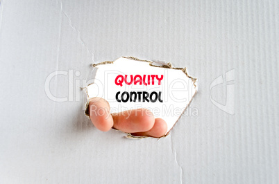 Quality control text concept