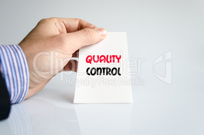 Quality control text concept