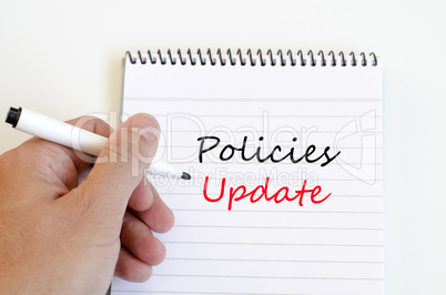 Policies update text concept