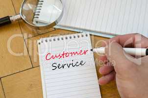 Customer service text concept