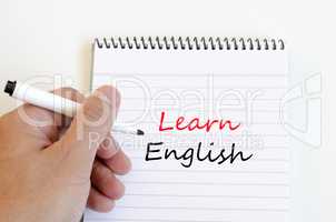 Learn english text concept