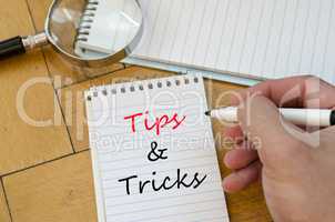 Tips&tricks text concept